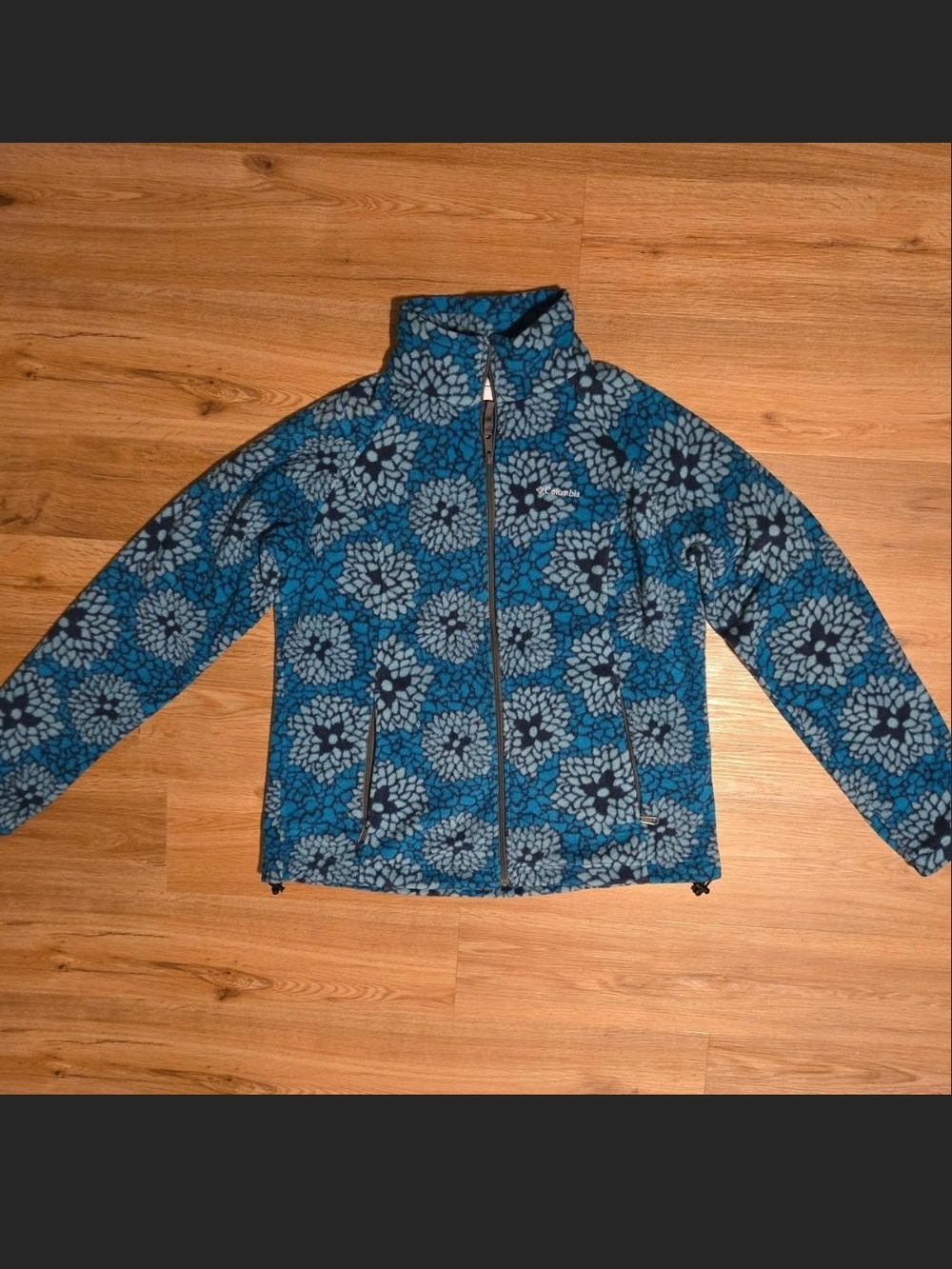 Columbia Blue Floral Print Women’s Full-Zip Jacket